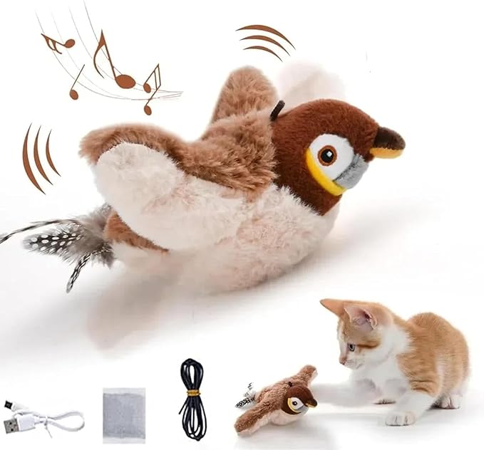 Interactive Chirping Bird Cat Toy